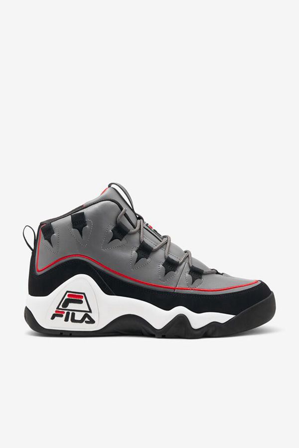 Fila Grant Hill 1 Offset Shoe Men's Sneakers - Black/Red,NZ 658-61893